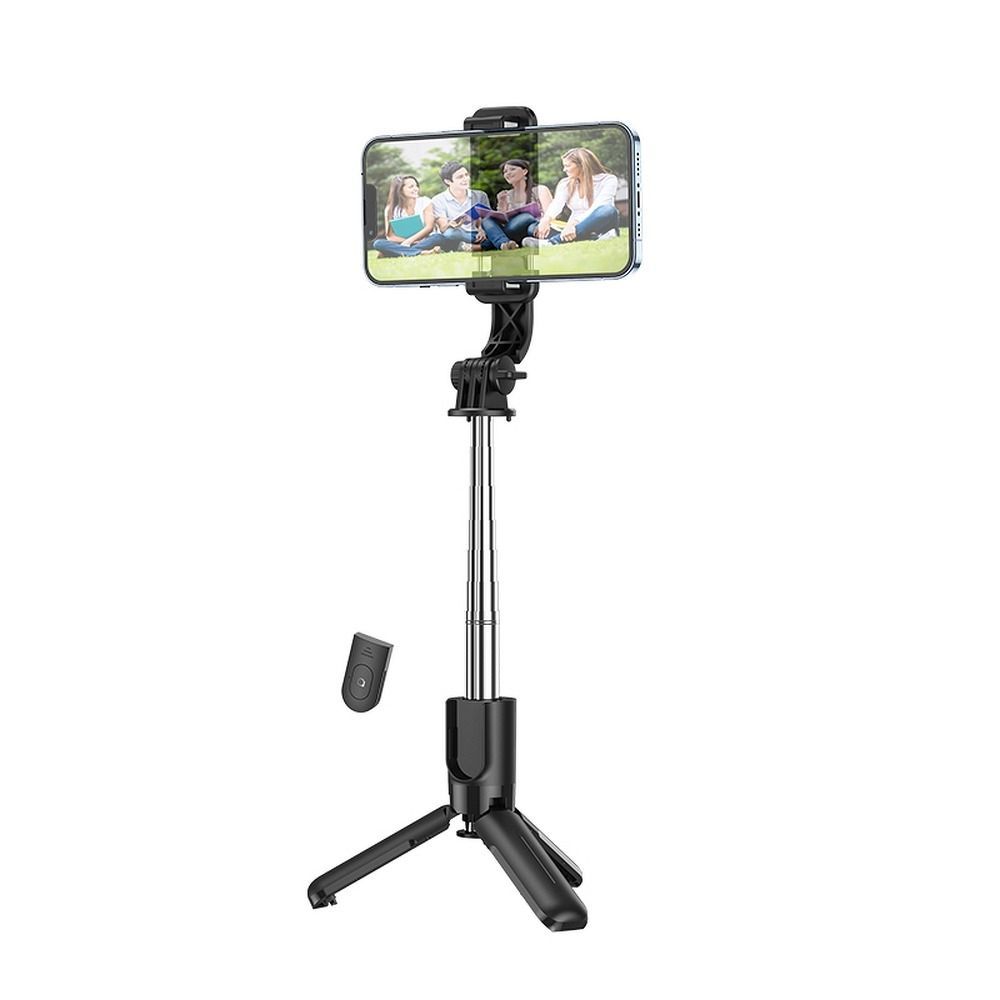 Selfie stick Hoco tripod with wireless remote control K17 black - Image 1