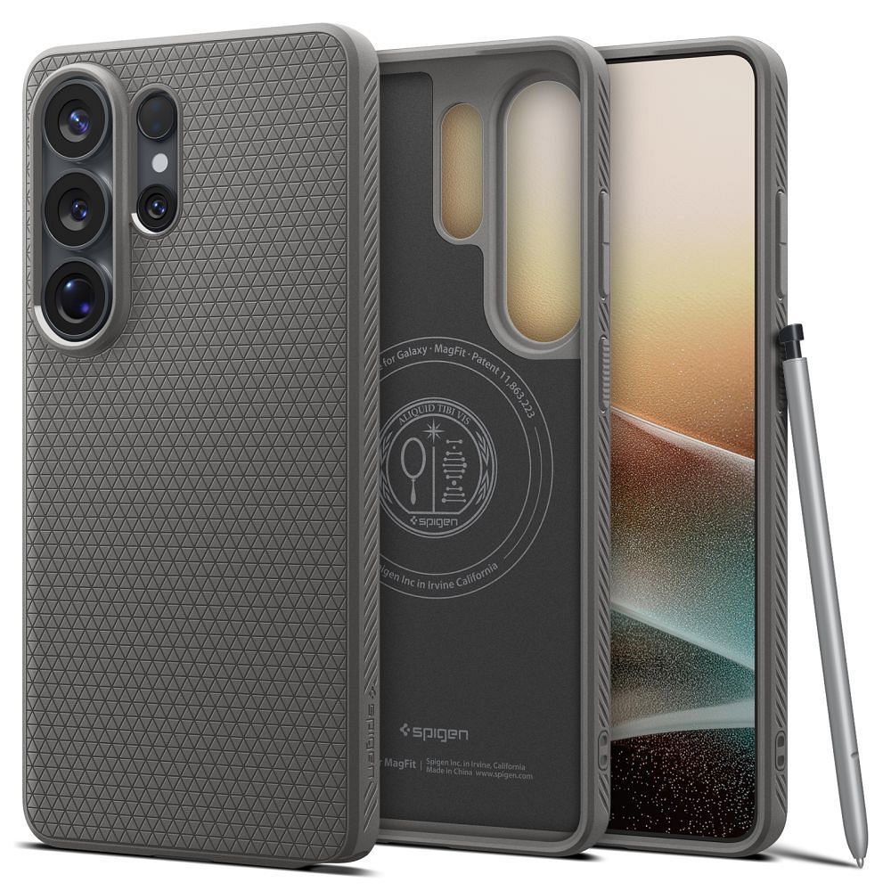 SPIGEN case LIQUID AIR MAG compatible with MagSafe for SAMSUNG S26 Ultra marble grey - Image 2