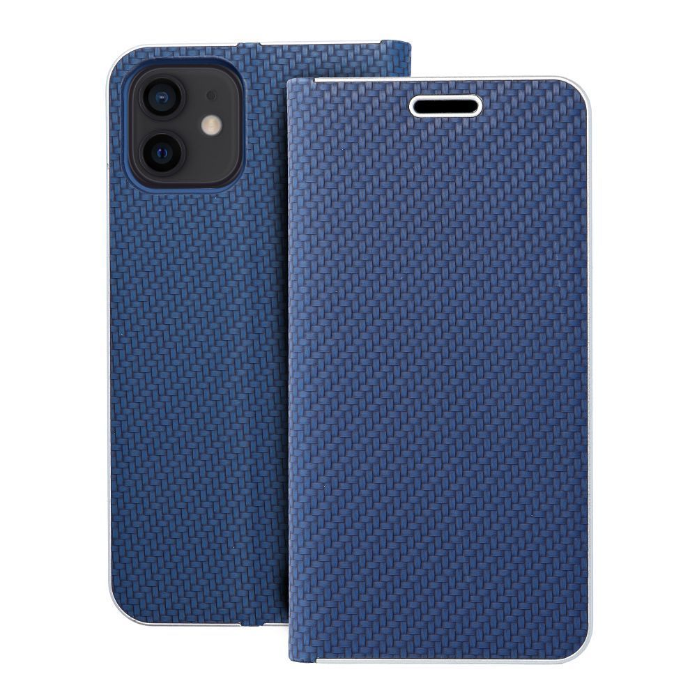 LUNA Book Carbon for IPHONE 12 / 12 Pro blue LUNA Book Carbon for IPHONE 12 / 12 Pro blue - Image 1