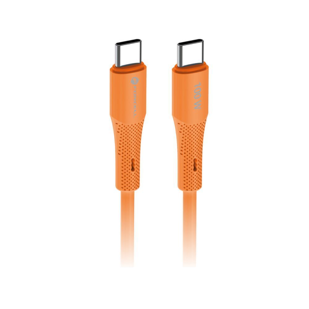 Cable USB C to USB C Forcell F-Energy QC4.0 PD 5A 100W Silicone 1 m C347 navy orange - Image 2