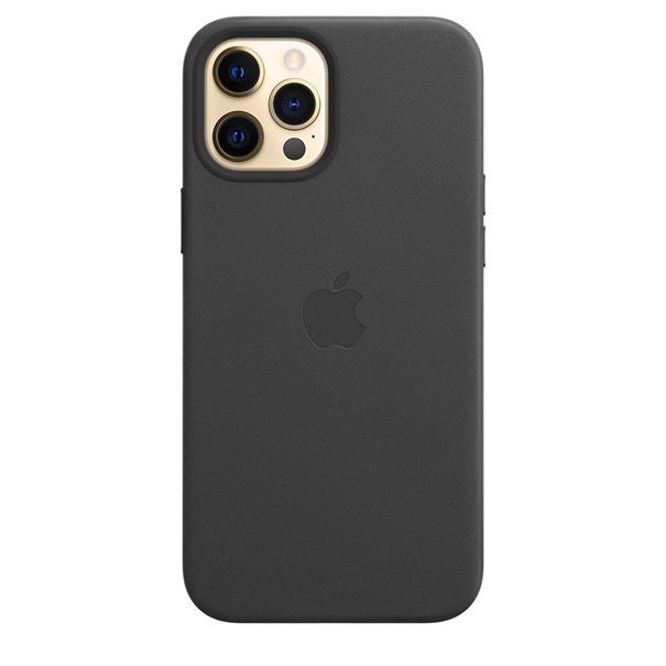 Apple Leather Case with MagSafe for iPhone 12 Pro Max black - Image 2