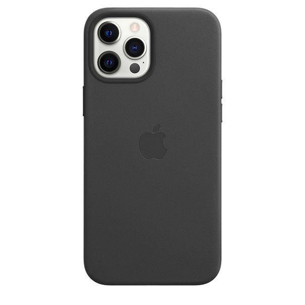 Apple Leather Case with MagSafe for iPhone 12 Pro Max black - Image 4