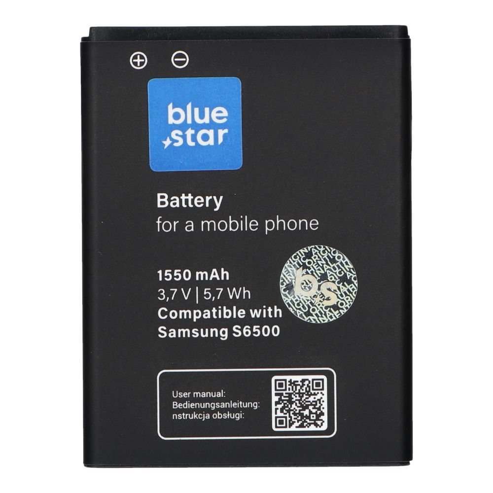 Battery for Samsung Galaxy Mini 2 S6500 / Galaxy Young S6310 / Galaxy Ace Plus S7500 1550 mAh Blue Star Premium Battery for Samsung Galaxy Mini 2 S6500 / Galaxy Young S6310 / Galaxy Ace Plus S7500 1550 mAh Blue Star Premium - Image 1