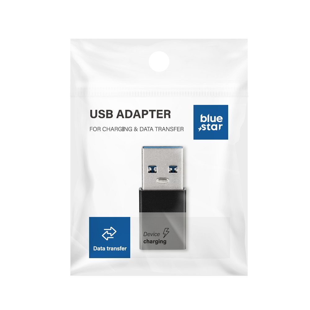 Adapter Type C to USB A 3.0 Blue Star - black - Image 1