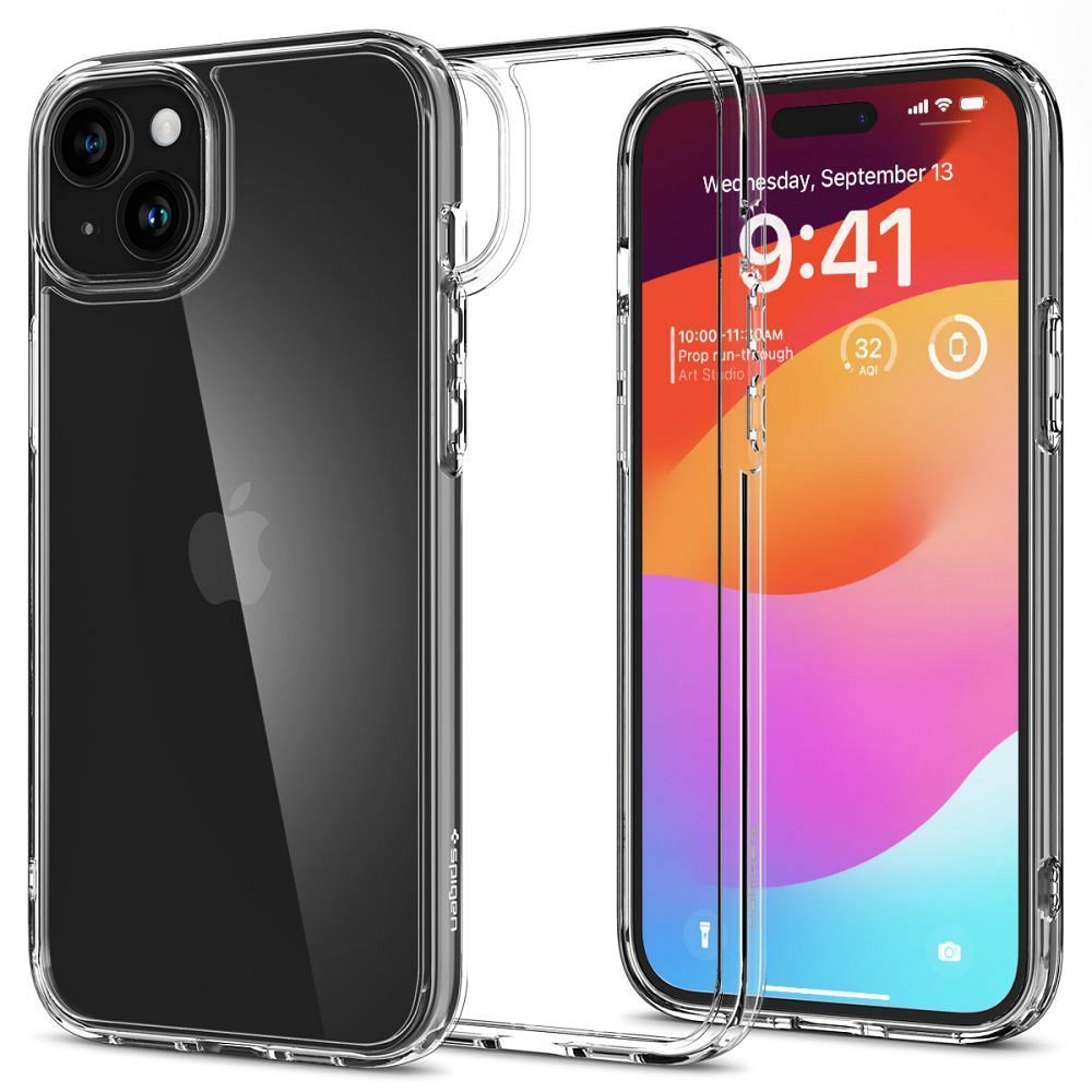 SPIGEN case ULTRA HYBRID for IPHONE 15 transparent - Image 1