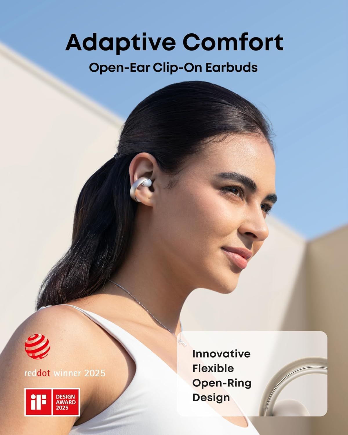 ANKER Soundcore BT earphones AeroClip Open Ear White - Image 2