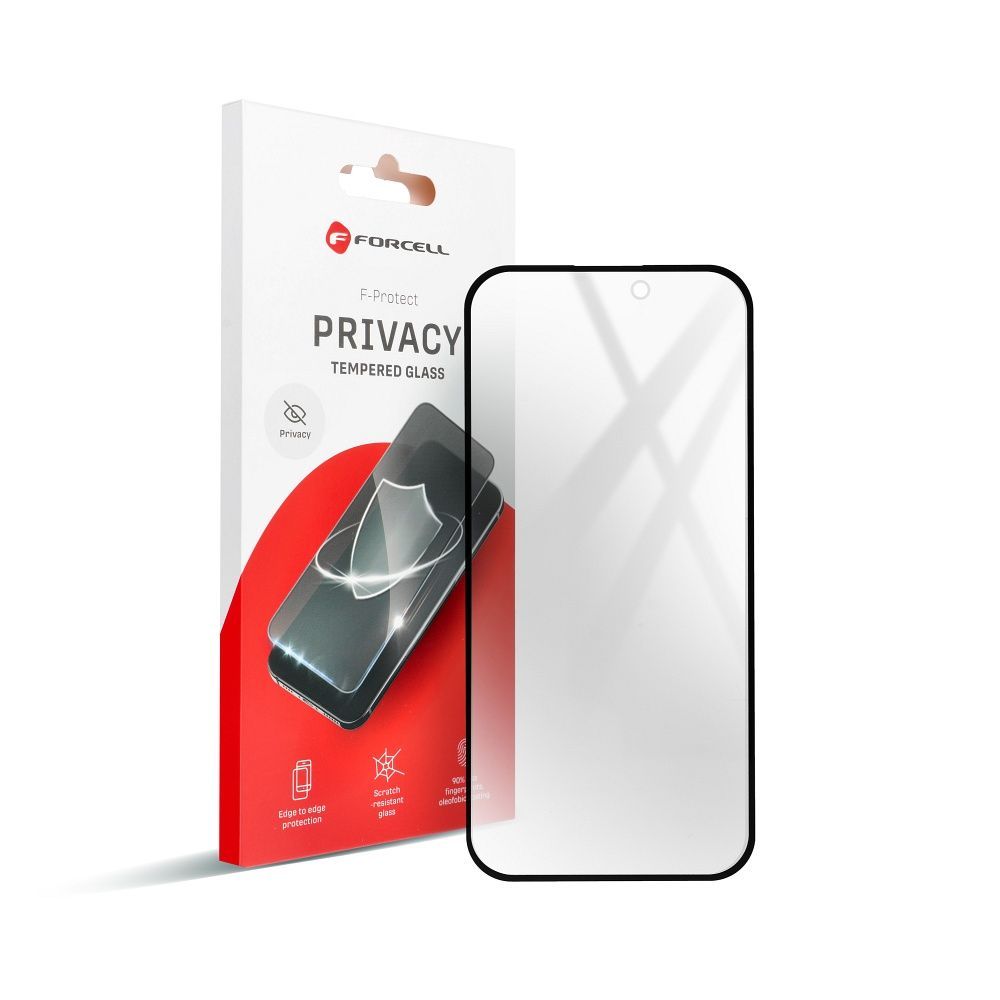 Tempered glass to iPhone 16 PRO / 17 / 17 PRO Forcell Privacy Glass black - Image 2