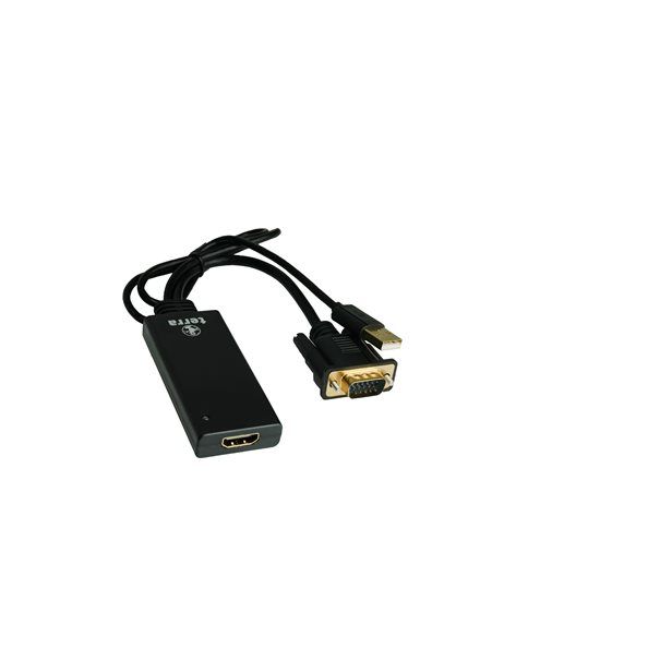 TERRA VGA zu HDMI Adapter mit Audio schwarz/black  USB Typ-A Anschluss - Image 1