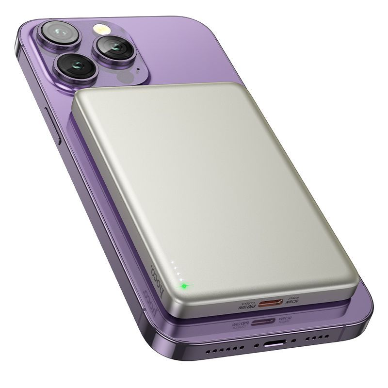 Powerbank compatible with MagSafe Hoco 5000 mAh QC PD 2A 20W Q26 orange - Image 2