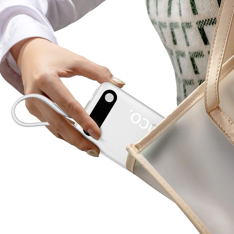 Powerbank Hoco 20000 mAh QC PD 2A 22,5W with built-in cables USB C + Lightning J171A white - Image 2