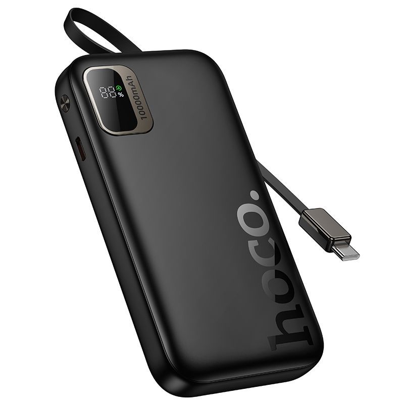 Powerbank Hoco 10000 mAh QC PD 20W with retractable cable USB C Q51 black - Image 2