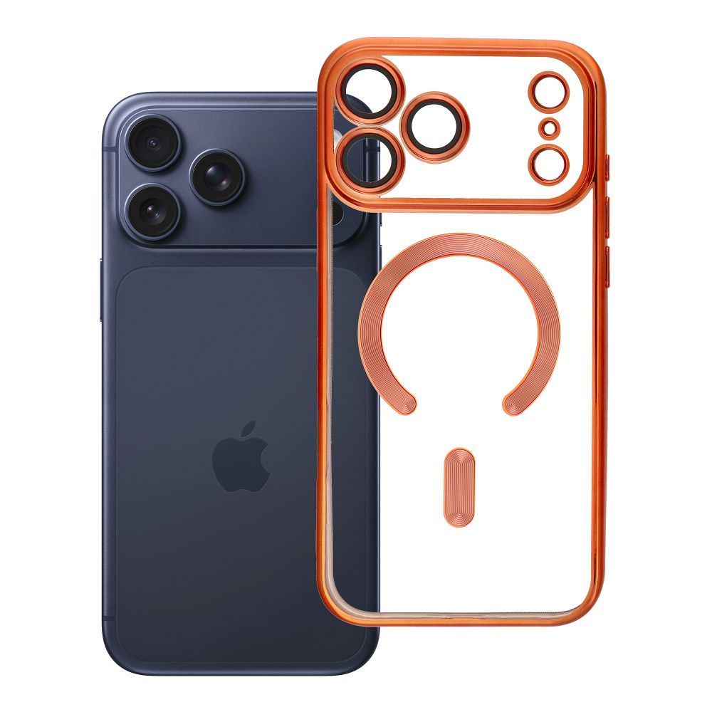 Case for iPhone 17 PRO MAX Electro Mag Cover compatible with MagSafe orange - Image 1