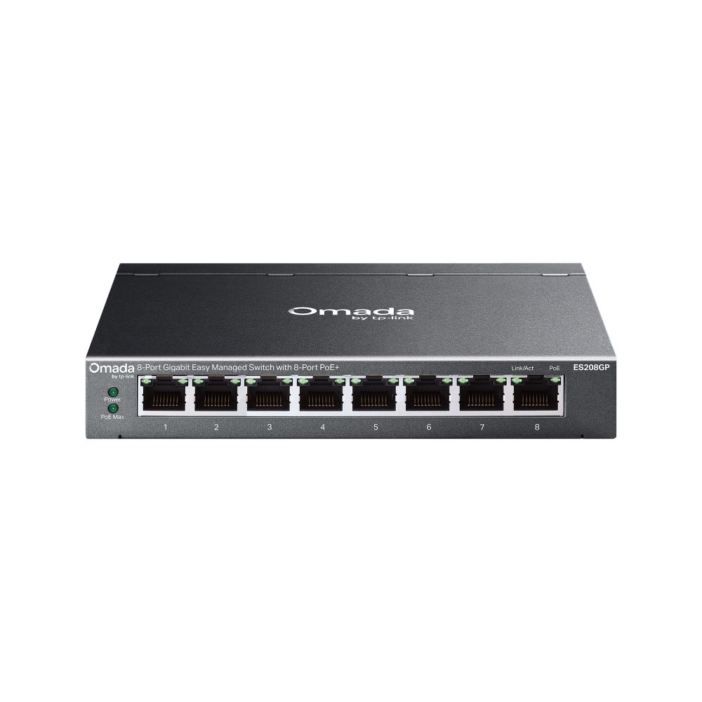 TP-LINK SWITCH OMADA ES208GP  8-Port PoE+ Managed Switch - Image 1