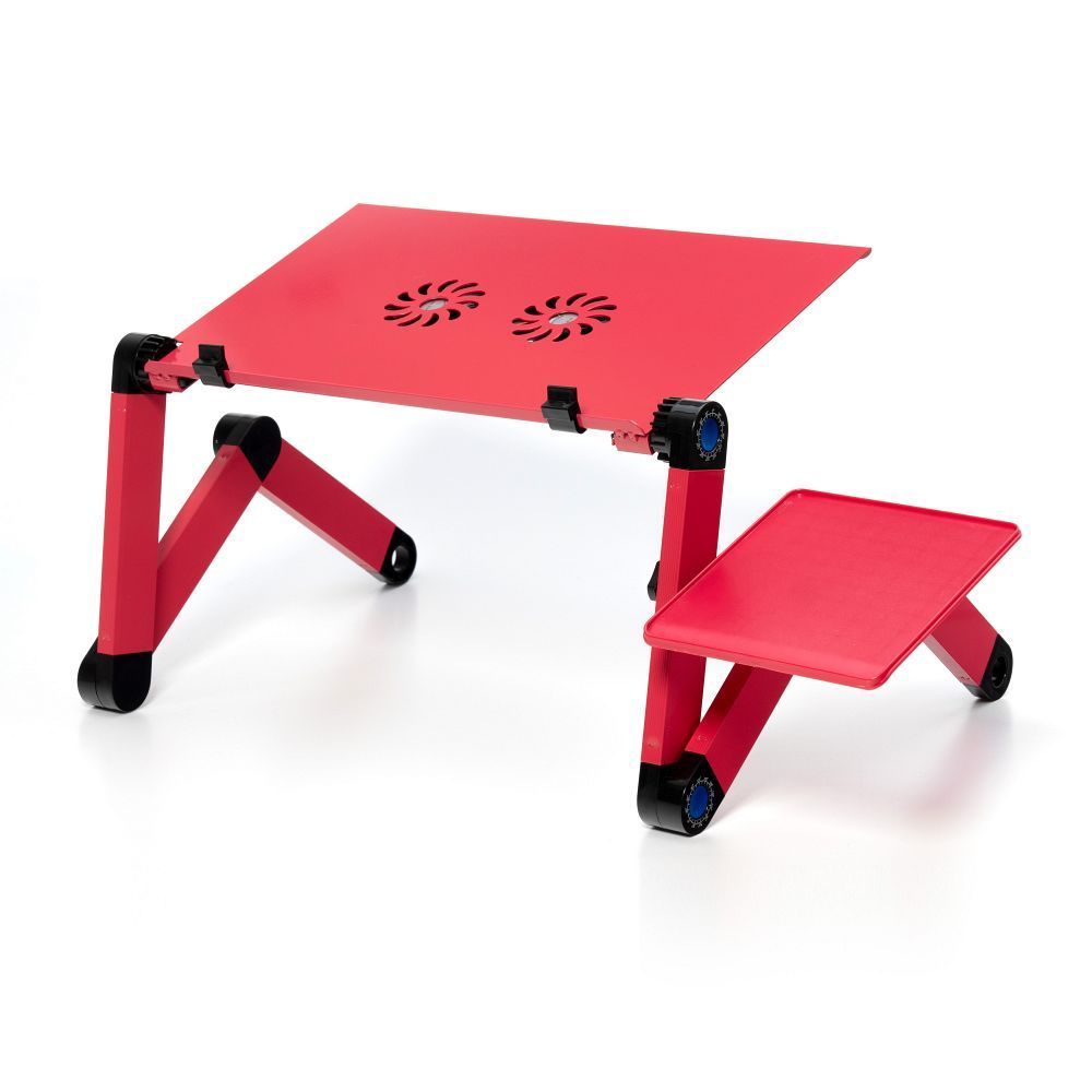 Desk for laptop uniwersal adjustable with cooling YL-803 red - Image 2