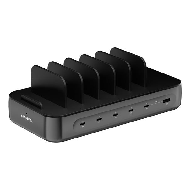 4smarts Charging Station Team 100W black (5x USB-C and 1x USB-A)