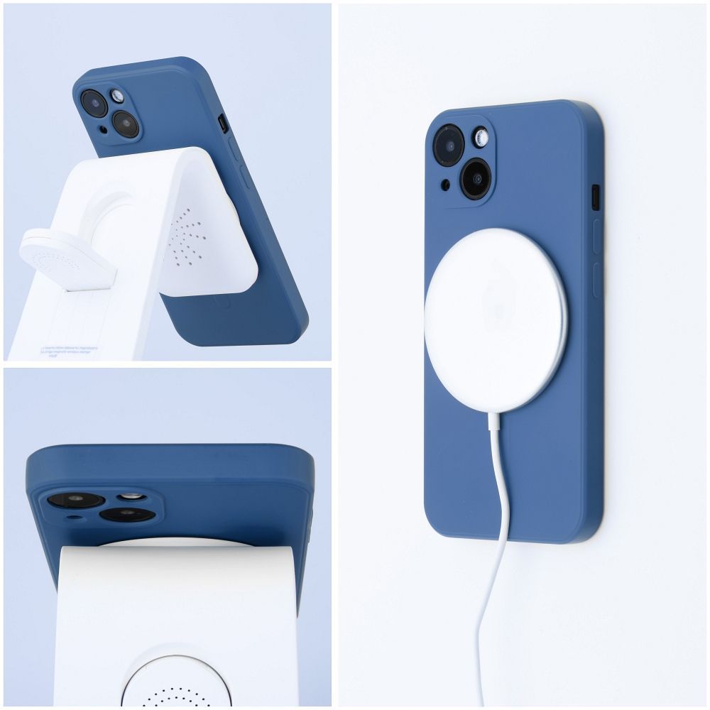 Case for Samsung A27 Silicone Mag Cover compatible with MagSafe blue - Image 2