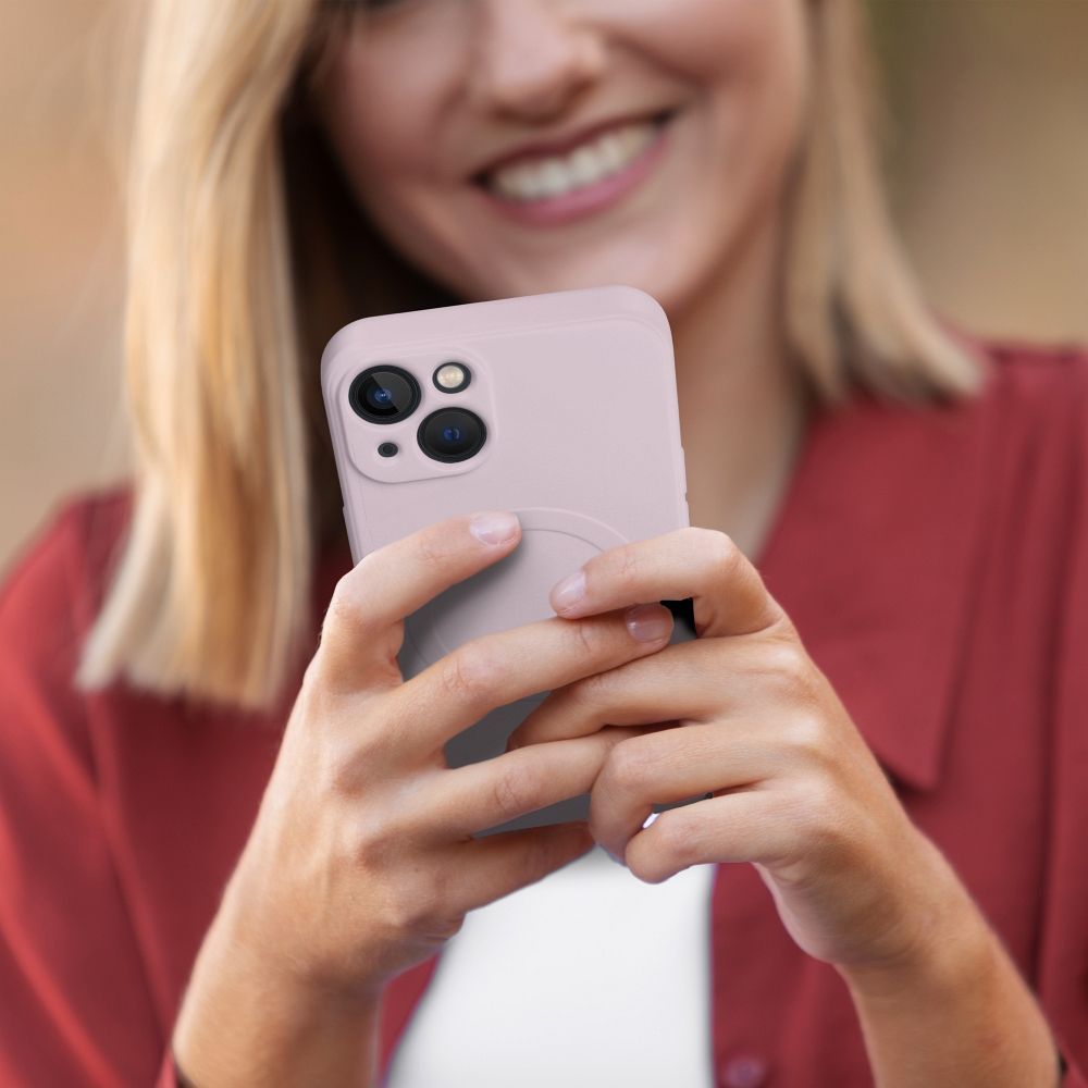 Case for Samsung A27 Silicone Mag Cover compatible with MagSafe pink - Image 2