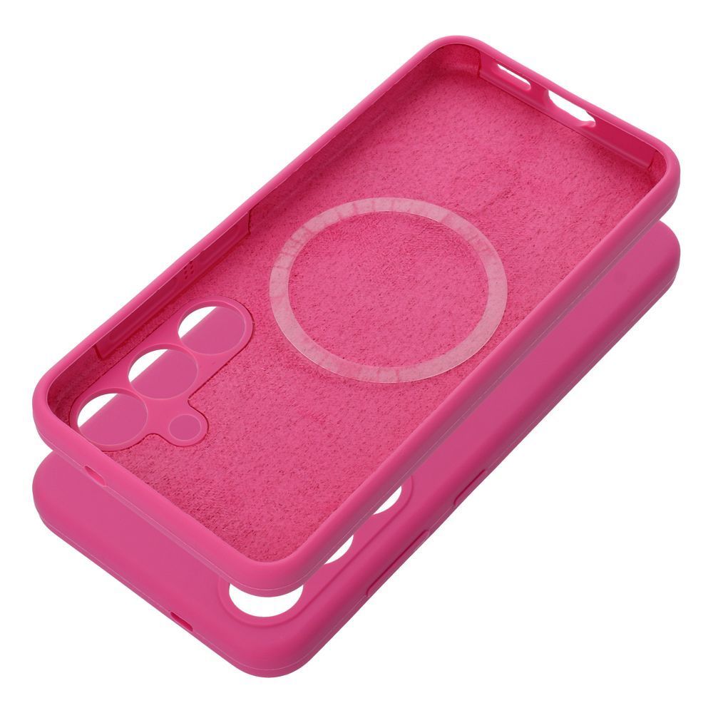 Case for Samsung S25 ULTRA Silicone 2mm compatible with MagSafe pink - Image 1